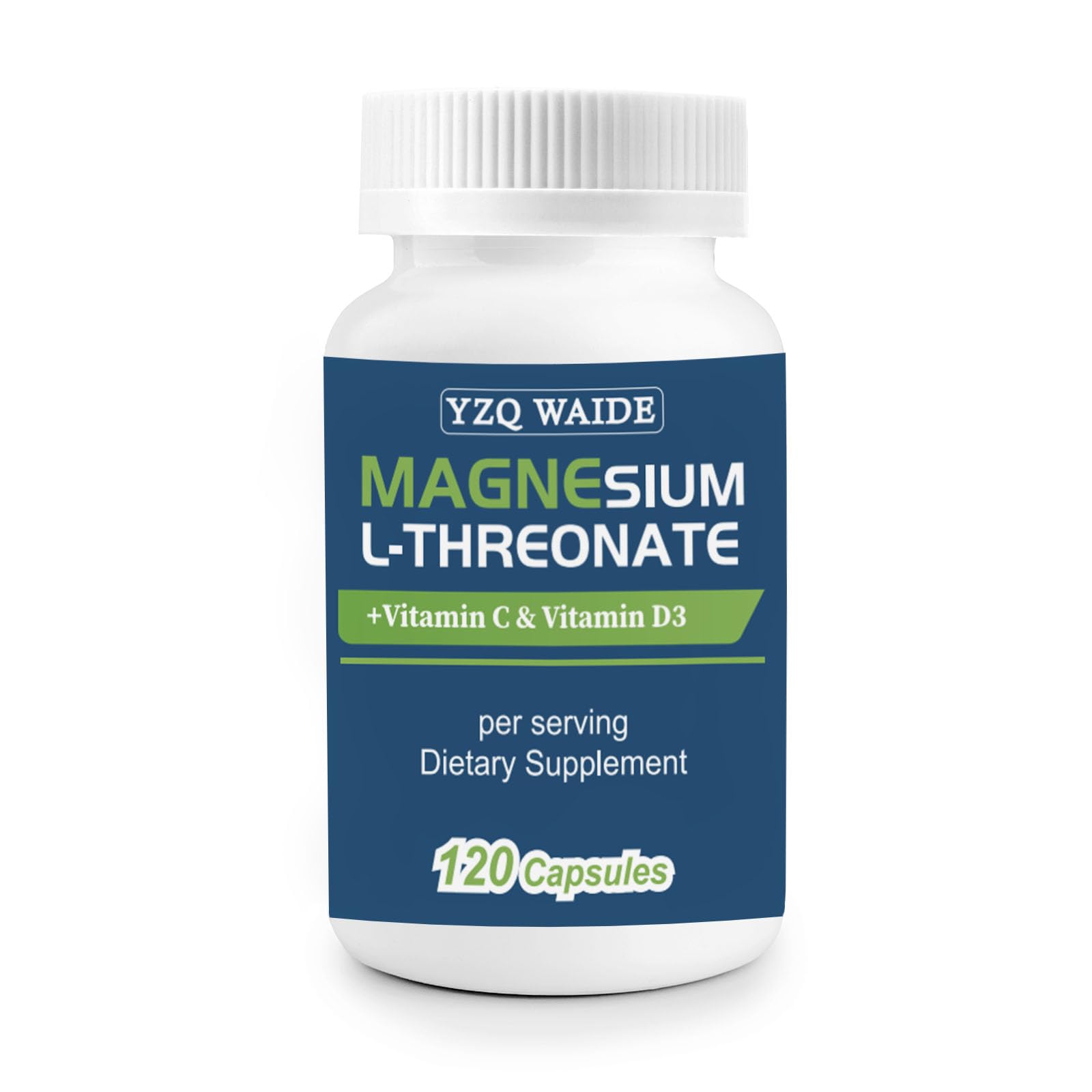 YZQ WAIDE Magnésium L-thréonate – bouteille pour une routine bien-être.