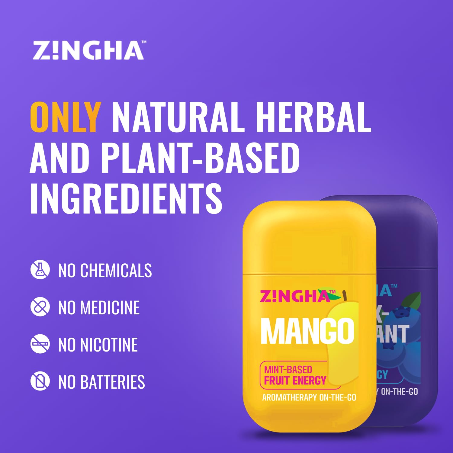 Z!NGHA stick nasal portable parfait pour rafraîchir l’esprit en déplacement