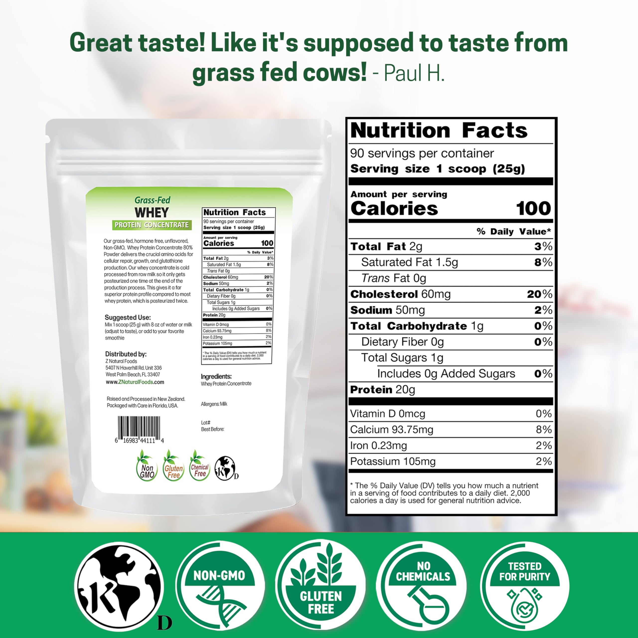 Whey Z Natural Foods – processus froid préserve les protéines