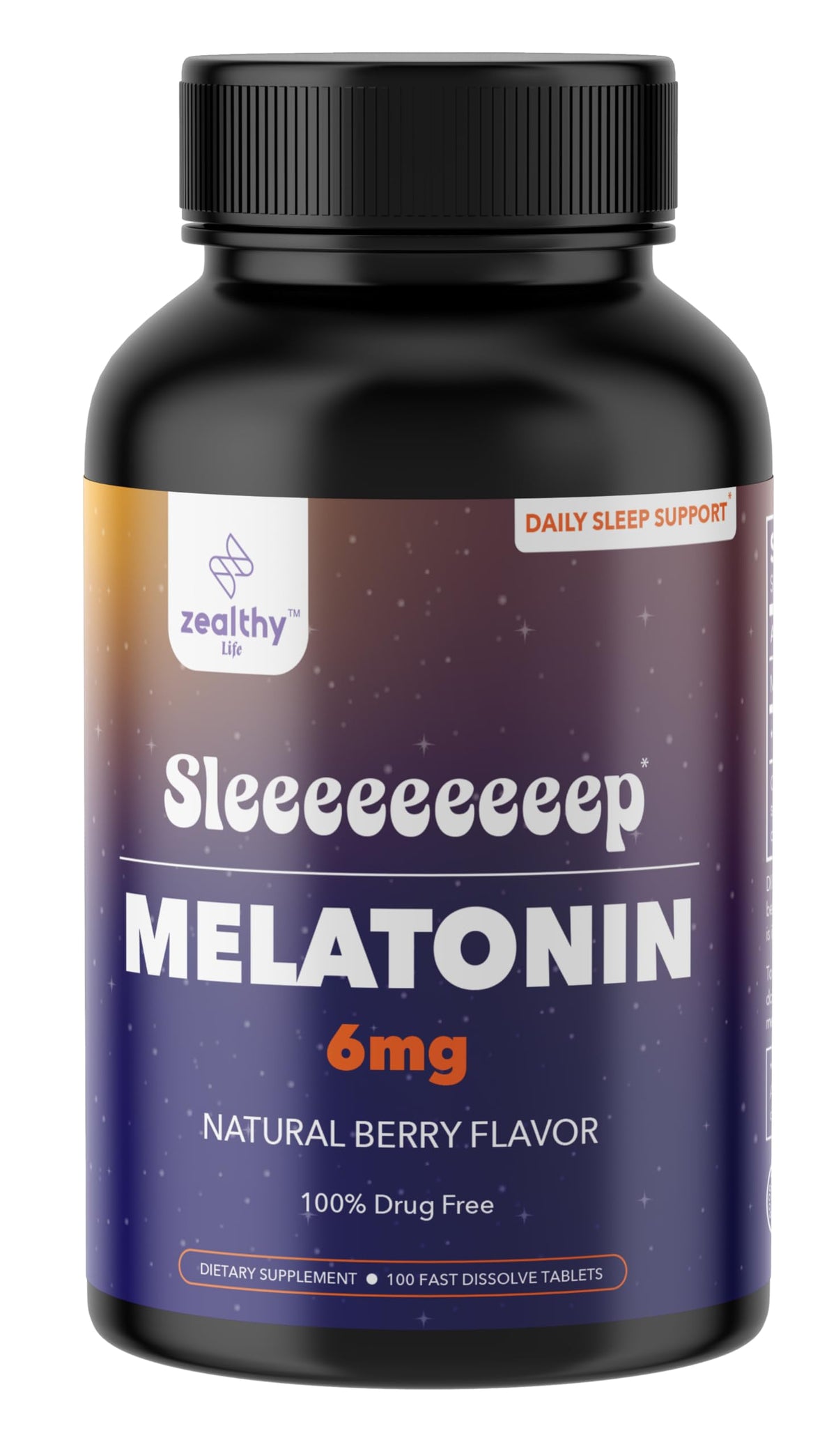 Mélatonine Z Zealthy Life, comprimé à dissolution rapide, pratique en voyage