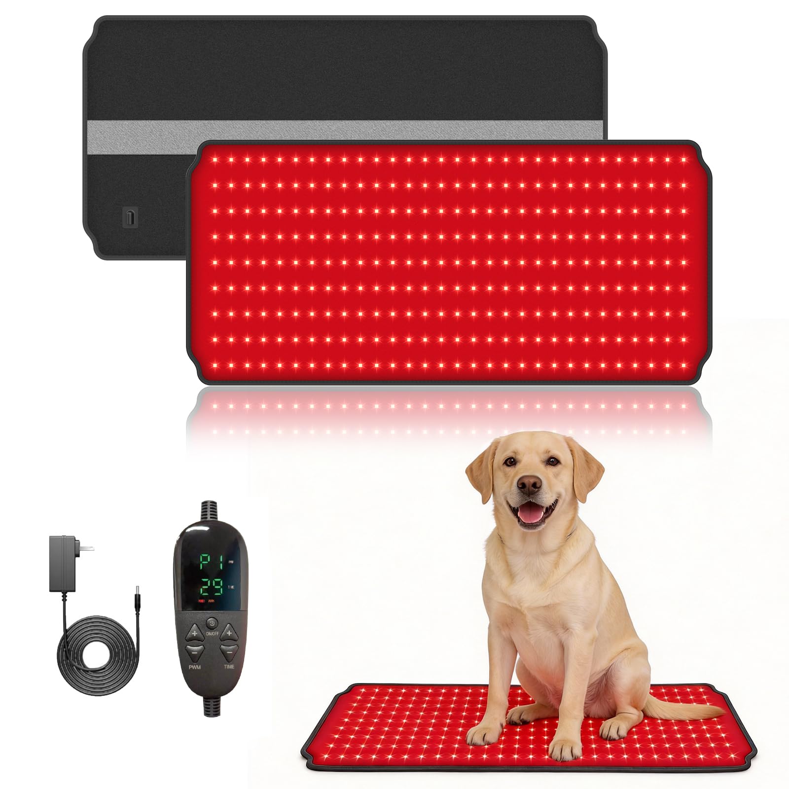 ZAEXAE tapis therapie lumiere rouge-dos: enveloppe douce pour chien et bien etre potentiel