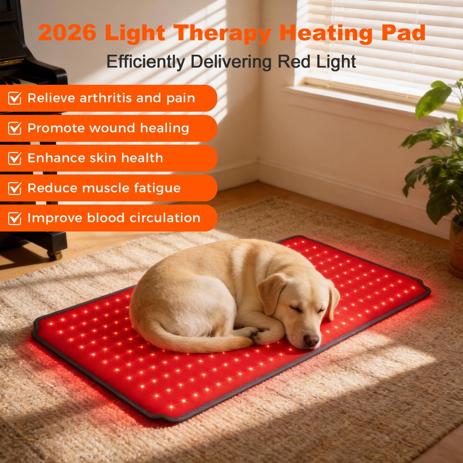 ZAEXAE tapis therapie lumiere rouge-ventre: couverture polyvalente pour chiens et chats
