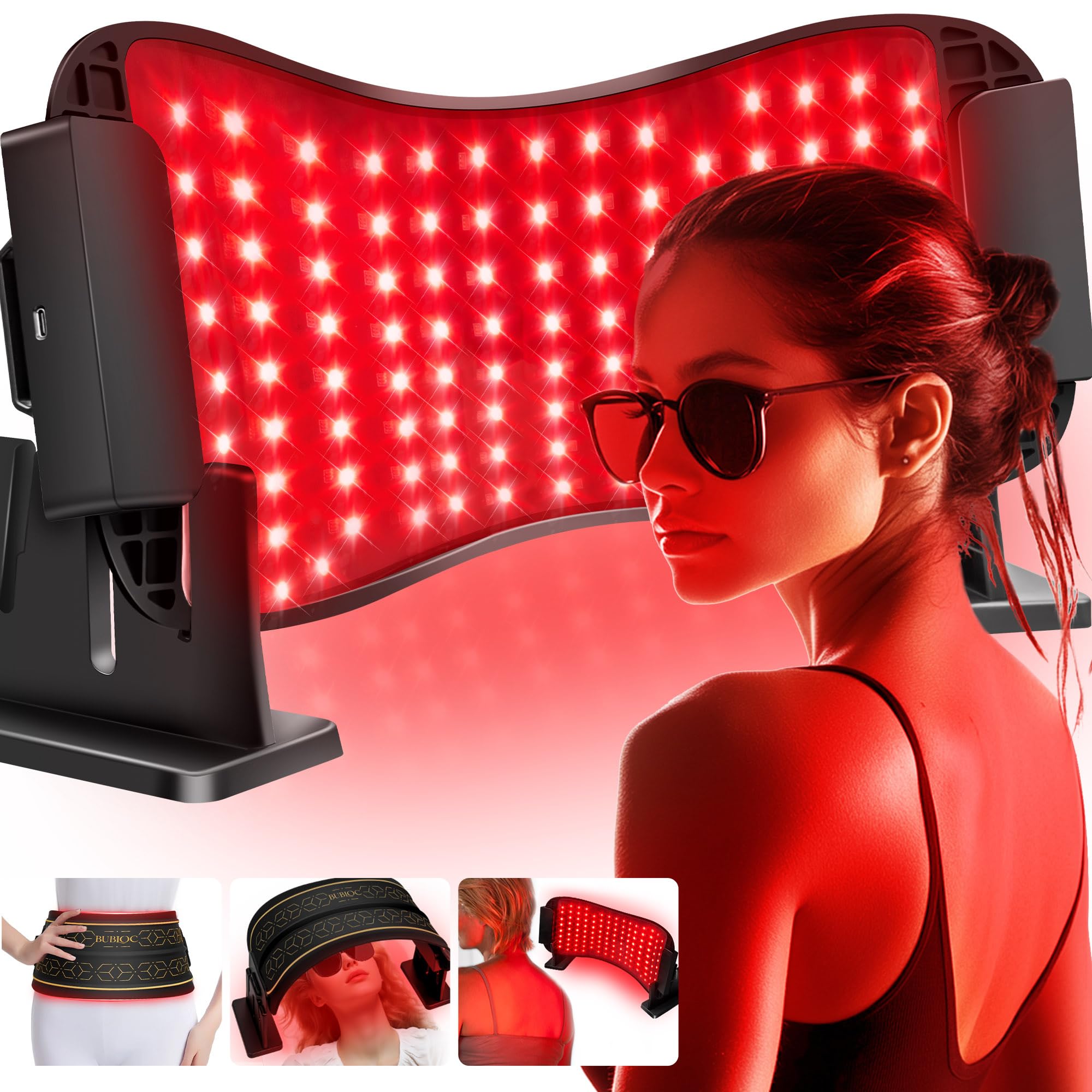 ZagMufe ceinture lumière rouge 850nm stimule la peau en profondeur