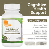 Zahler AdultFocus: capsules vues de près, formulation pour l'attention.