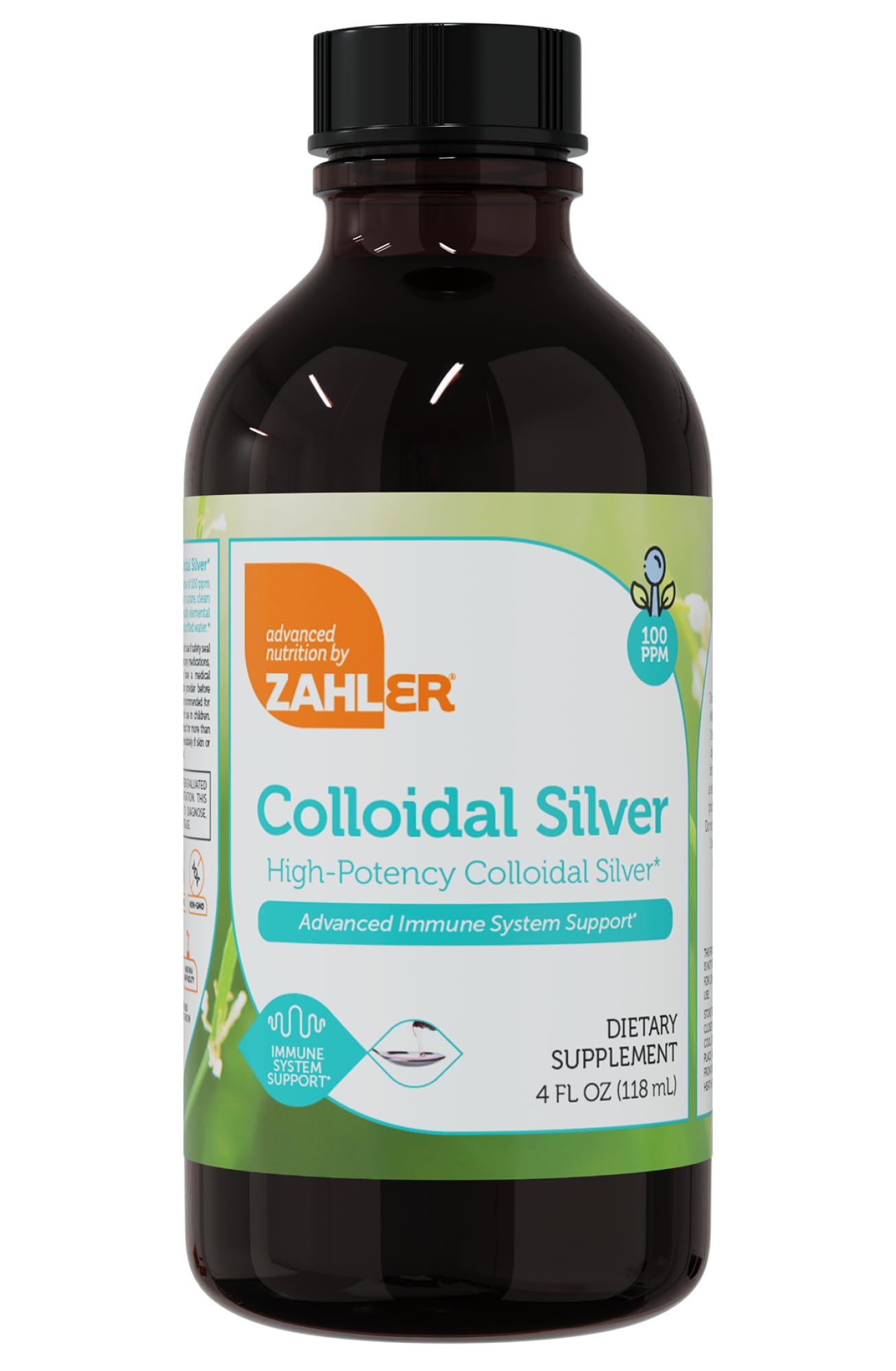 Flacon Zahler Argent Colloidal Haute Puissance, utilisation quotidienne simple et pratique.
