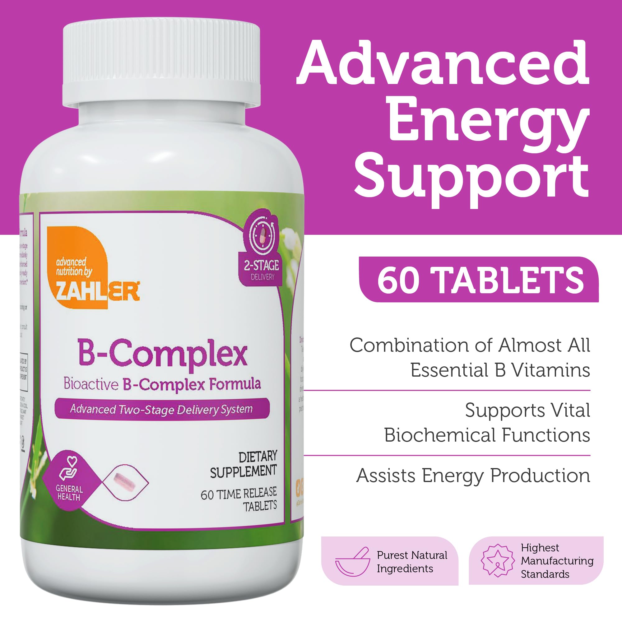 Zahler B-Complex – livraison en deux étapes pour absorption prolongée et efficacité.