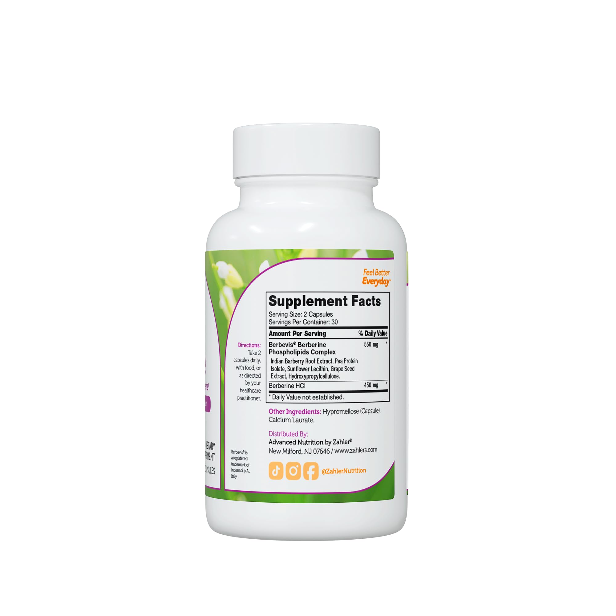 Zahler Berberine: gélules pour le soutien du glucose.