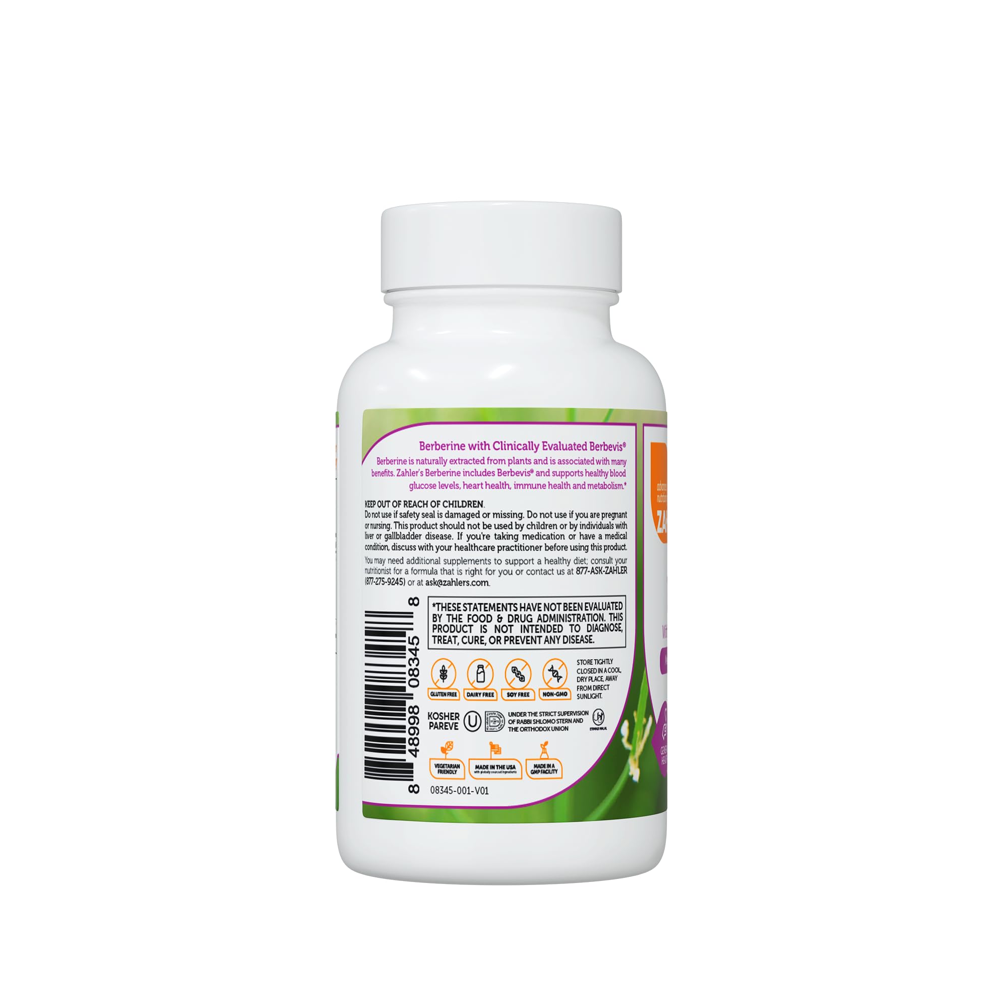 Zahler Berberine: soutien du métabolisme et utilisation des nutriments.