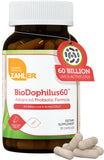 Zahler Biodophilus, bouteille 30 capsules, soutien digestif potentiel au quotidien.