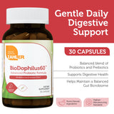 Zahler Biodophilus, capsules digestives, contribution potentielle à l'équilibre intestinal.