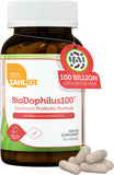BioDophilus100 Zahler : bouteille montrant 100 milliards CFU pour équilibre digestif durable