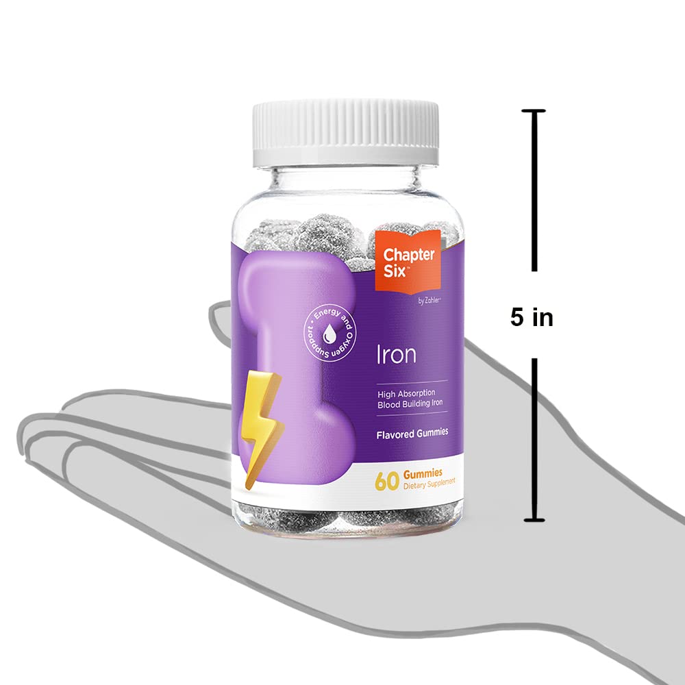 Zahler Chapitre Six Bonbons au Fer avec vitamine C, soutien potentiellement l'absorption.