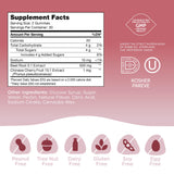 Formule 500 mg de betterave par gomme, sans allergènes.