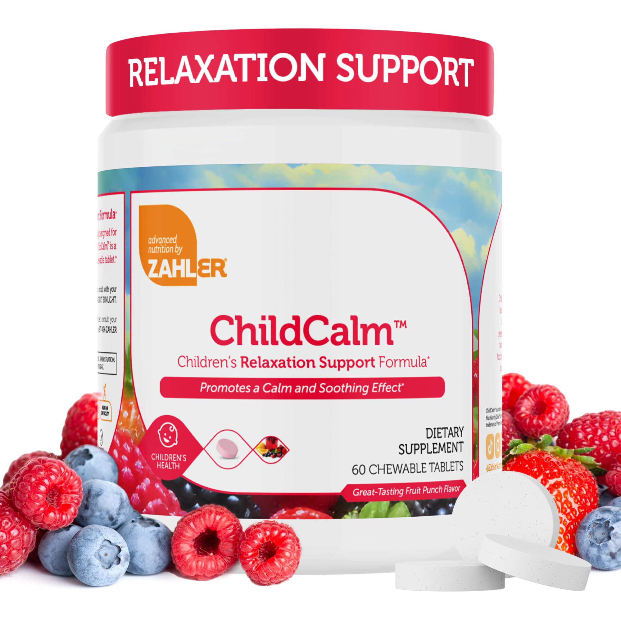 Zahler ChildCalm, bouteille Fruit Punch, pratique pour la routine calme après l'école.