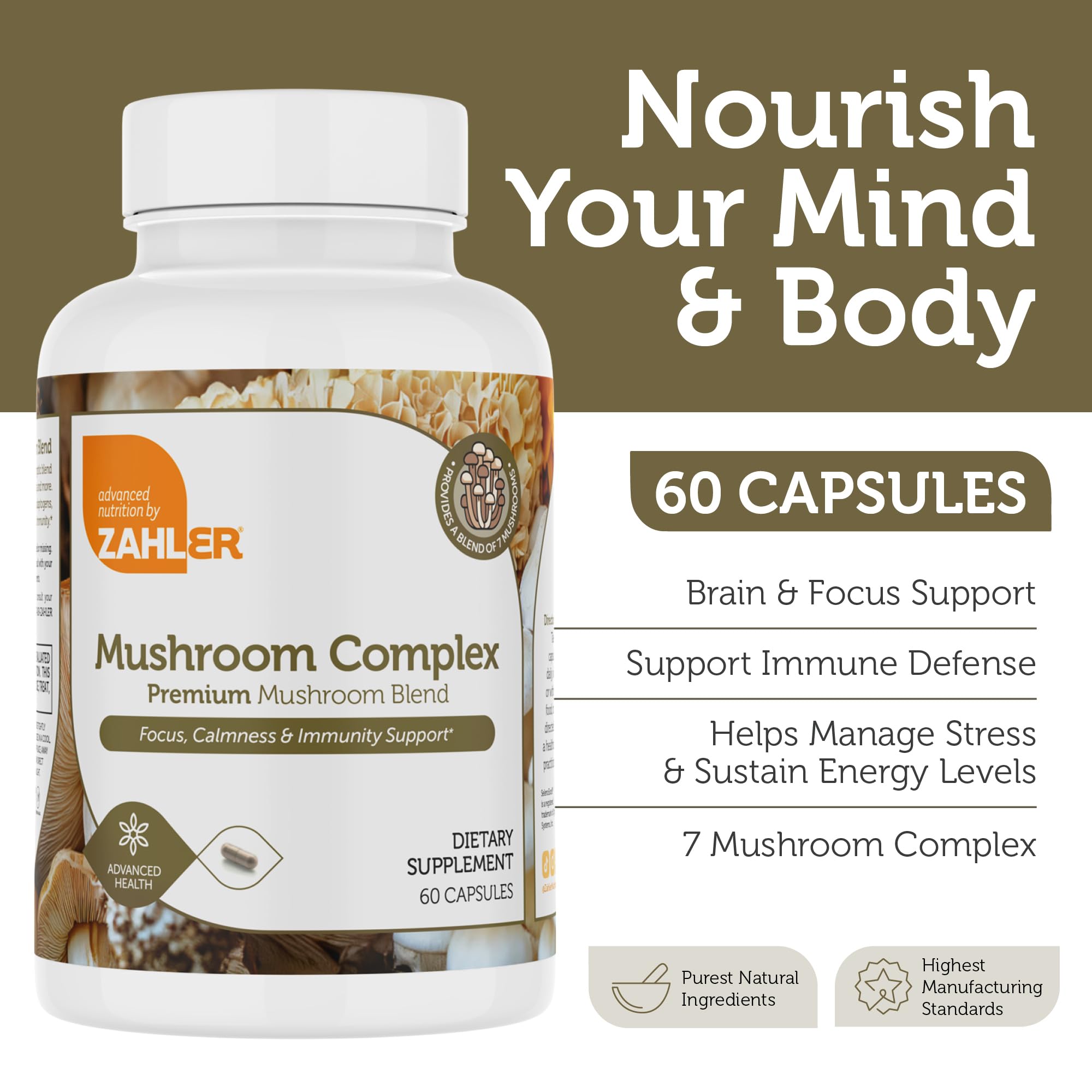 Zahler complexe de champignons: capsules prêtes à l'emploi et usage quotidien.