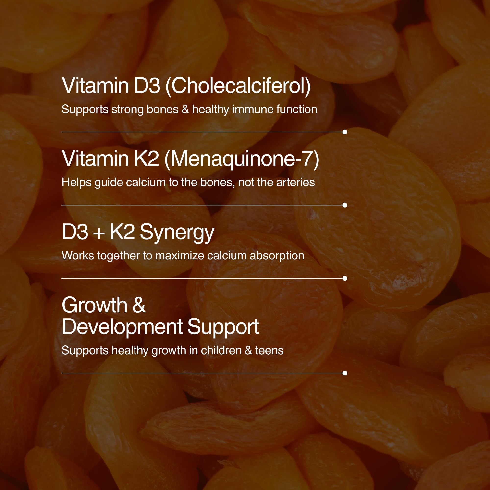 Sans gluten, sans lactose ni soja, Zahler D3-K2 pour enfants.