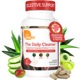 Gélules Zahler Daily Cleanse dans la bouteille, routine digestive quotidienne.