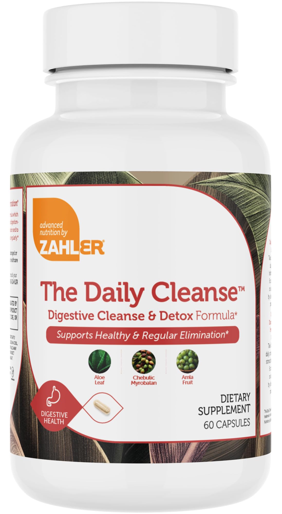 Étiquette Zahler Daily Cleanse claire et informative.