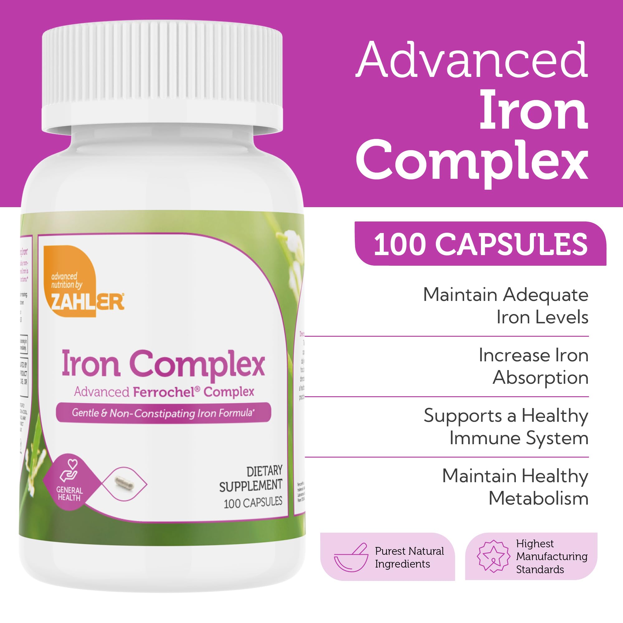 Zahler Fer Complexe composants-cles: nutriments essentiels pour le quotidien.