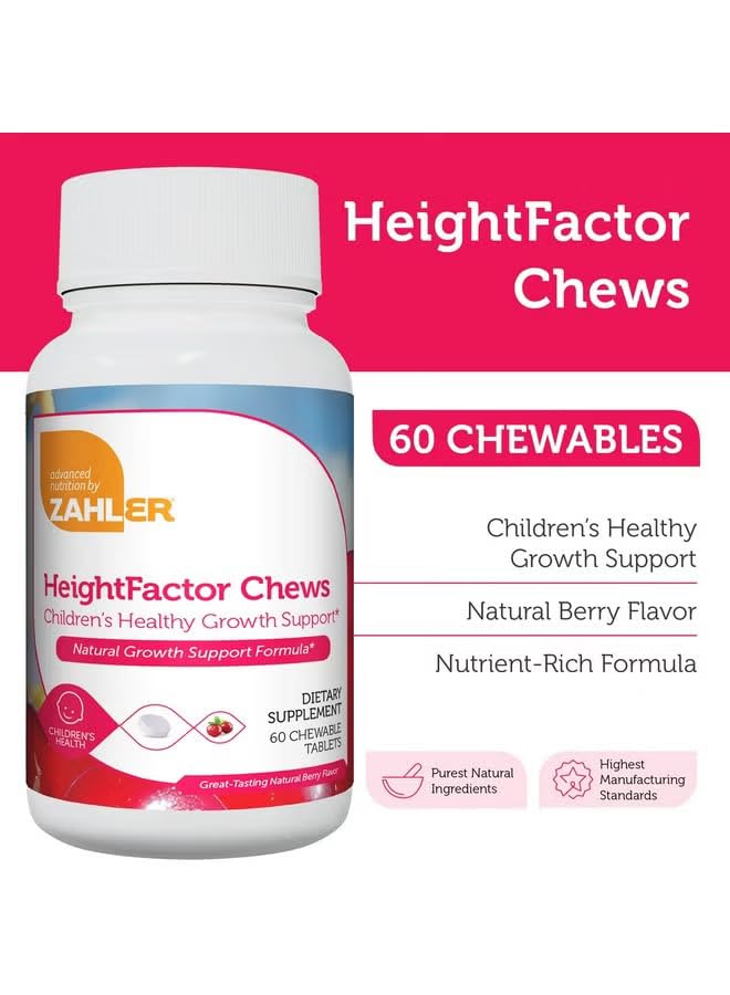 Zahler HeightFactor Chews enfant en train de mâcher facilement.