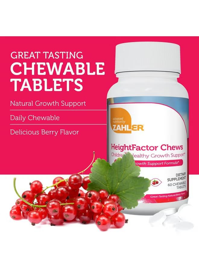Zahler HeightFactor Chews saveur fruits naturels bénéfique pour la croissance.