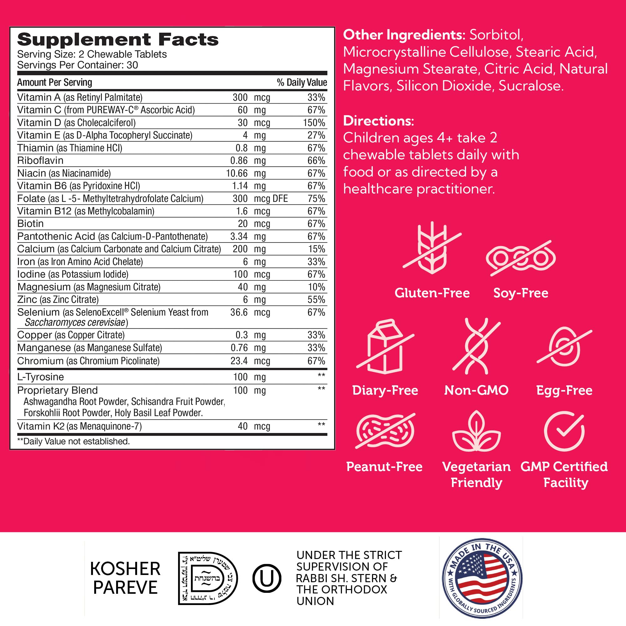 Zahler HeightFactor: produit fabriqué aux Etats-Unis dans des installations GMP.