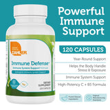 Gélules faciles à avaler de Zahler Immune Defense pour usage quotidien.