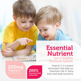 Dose 250 mg de vitamine C par gomme, Zahler Junior C Advanced.