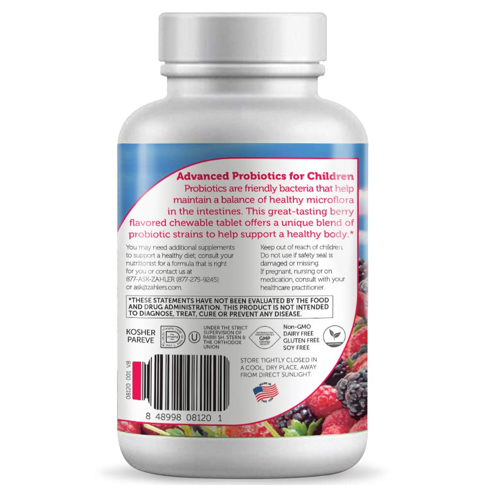 Enfant prenant Zahler Kidophilus pour soutenir la digestion équilibrée.