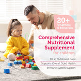 Zahler Kids Multivitamin contient 20+ nutriments essentiels pour la croissance.