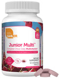 Zahler Kids Multivitamin emballage cerise: goût naturel sans sucre ajouté.