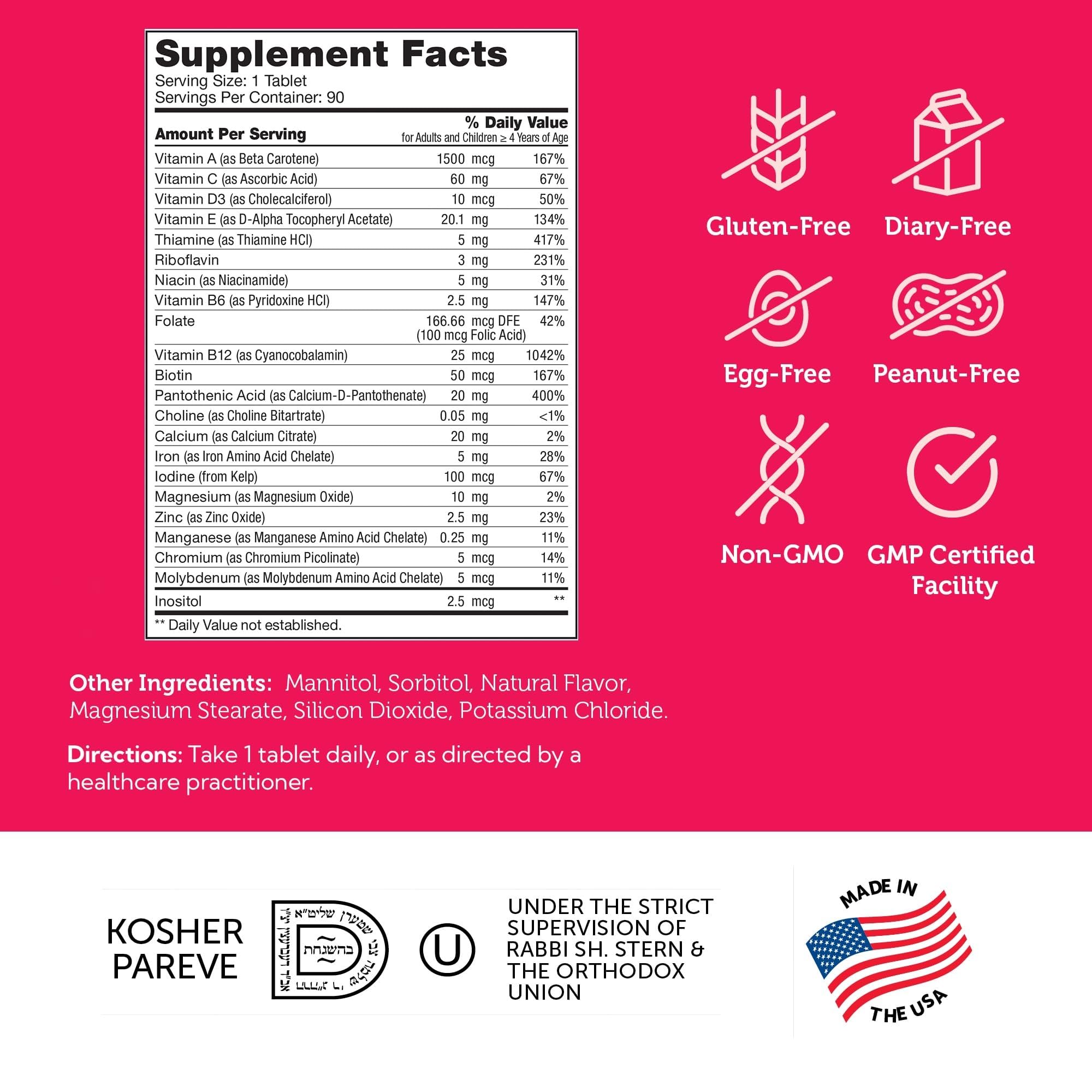 Zahler Kids Multivitamin fabriqué aux États-Unis: qualité et traçabilité.