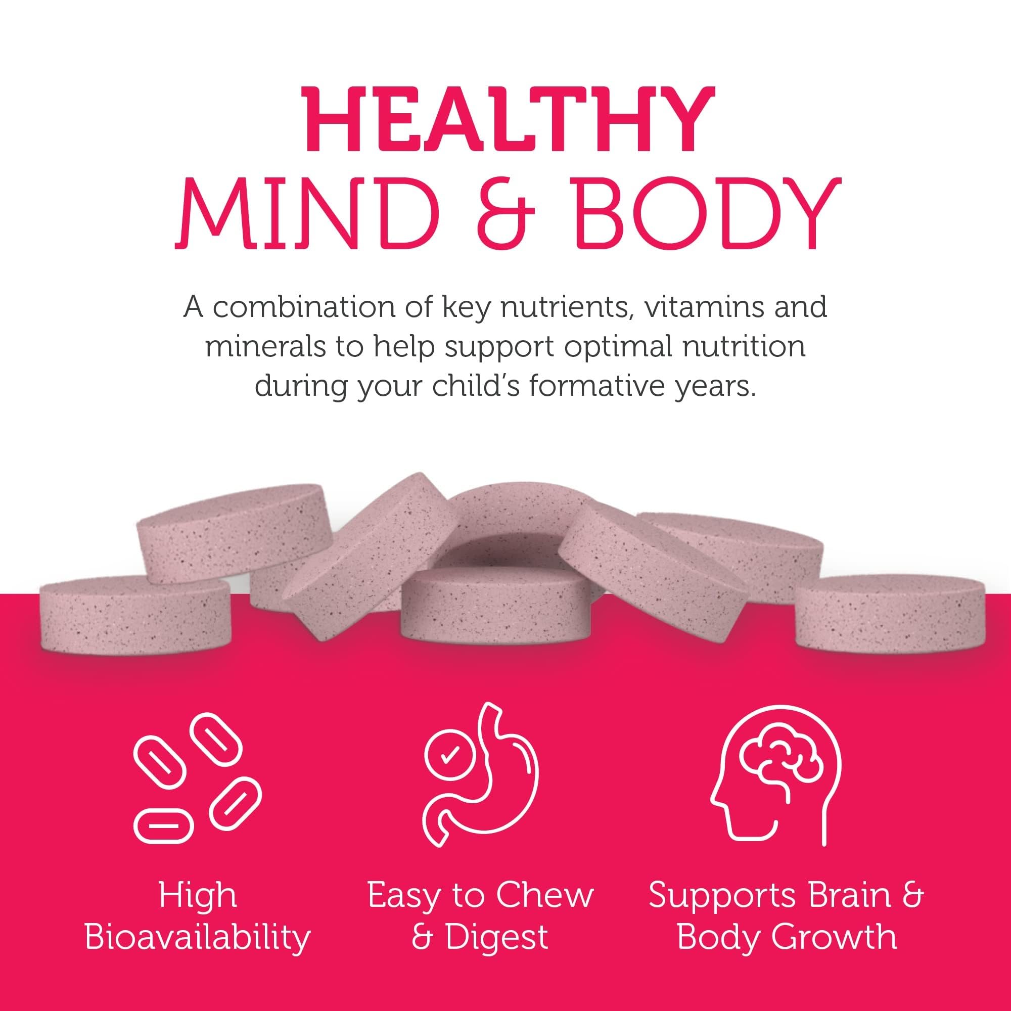 Zahler Kids Multivitamin soutien immunitaire avec vitamine C et D3.