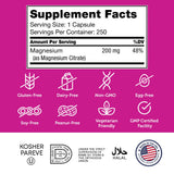 Capsules faciles a avaler Zahler magnesie citrate pour routine quotidienne
