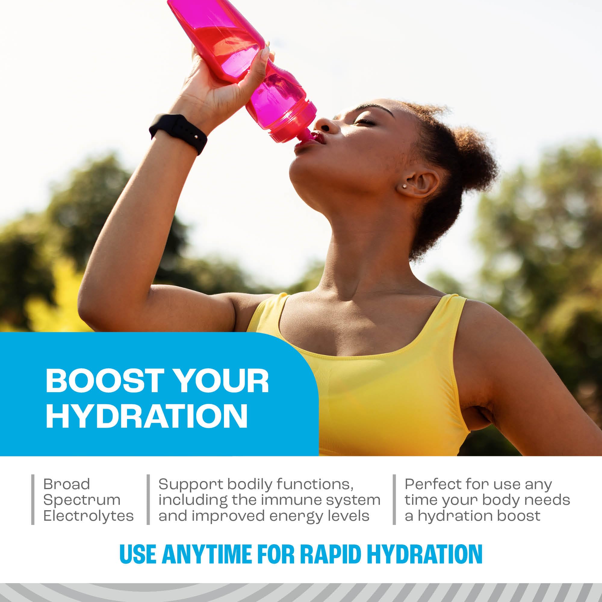 Zahler Mantra Hydrate – Verre goût punch aux fruits, dégustation agréable pendant l'entraînement.