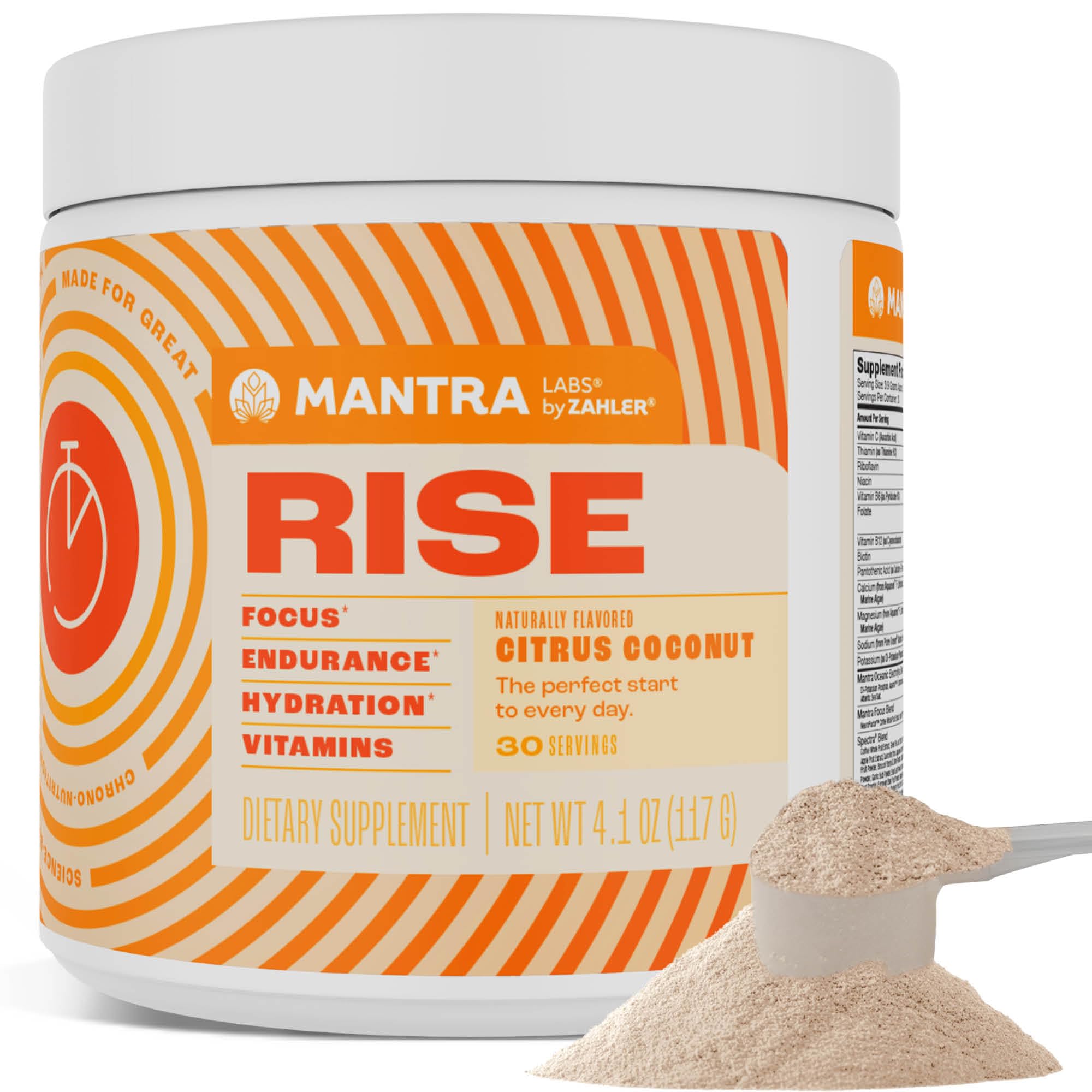 Zahler Mantra Rise: bouteille citrus-coco prête à hydrater et soutenir l'attention