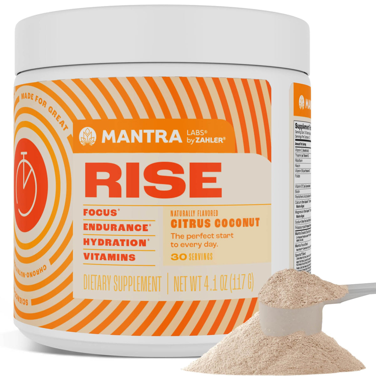 Zahler Mantra Rise: bouteille citrus-coco prête à hydrater et soutenir l'attention