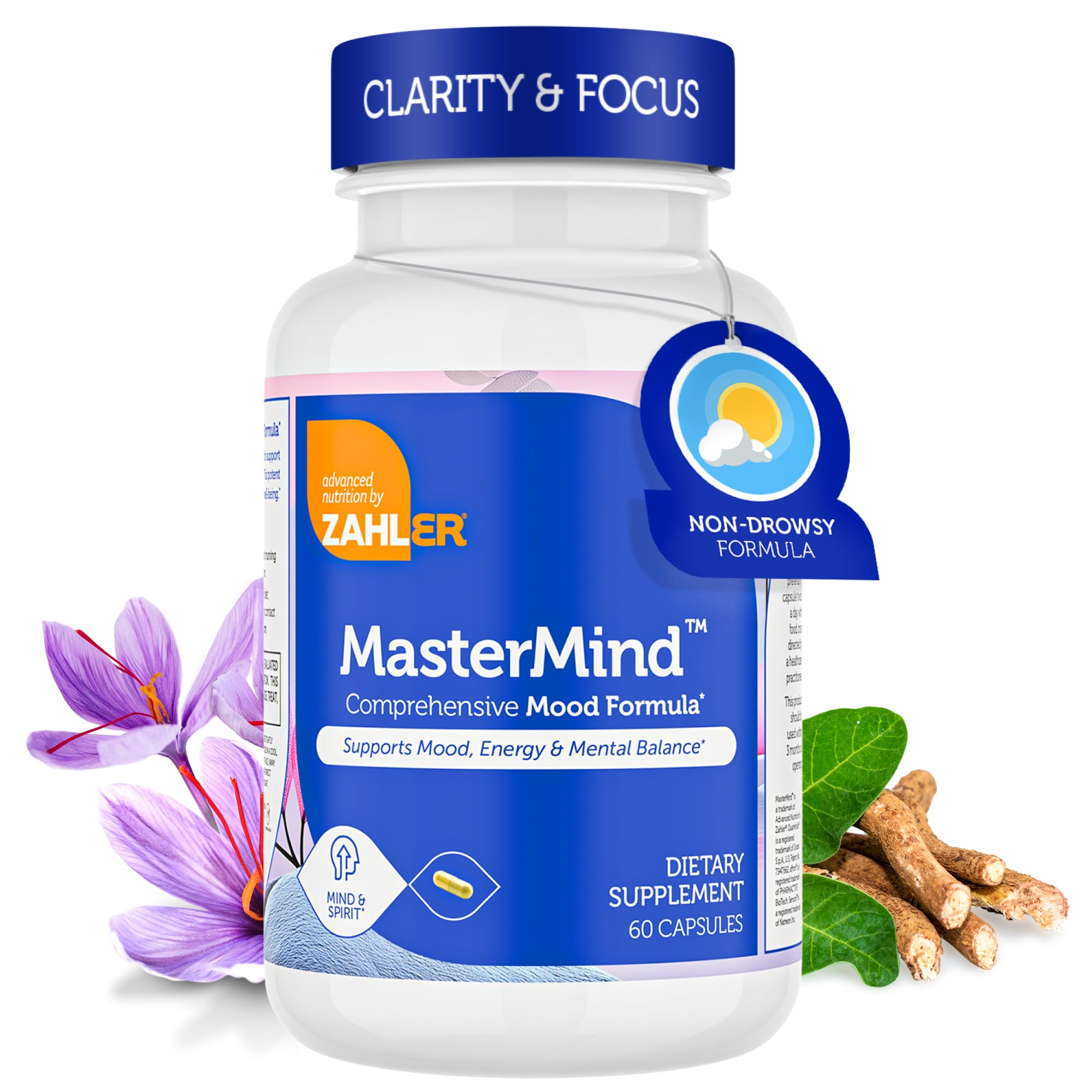 Zahler Mastermind, bouteille, facilite la prise quotidienne et soutient l'humeur.