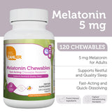 Comprimé à mâcher Zahler Mélatonine 5 mg goût orange, dissolution rapide