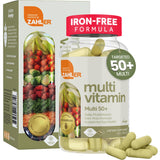 Zahler Multivitamin 50+ dans la bouteille, soutien général et énergie au quotidien.