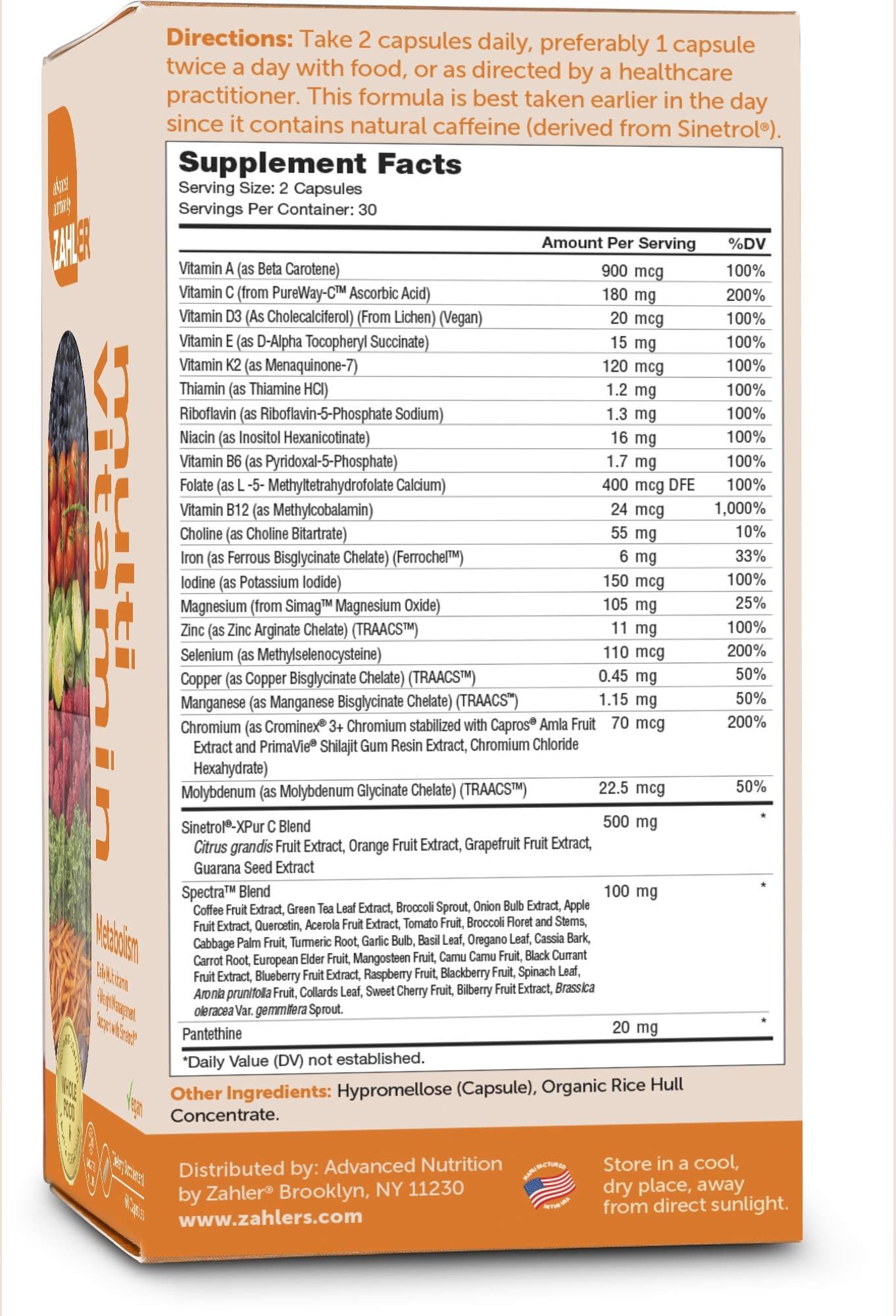 Zahler Multivitamine Métabolisme boîte prête à l’achat et visible en rayon