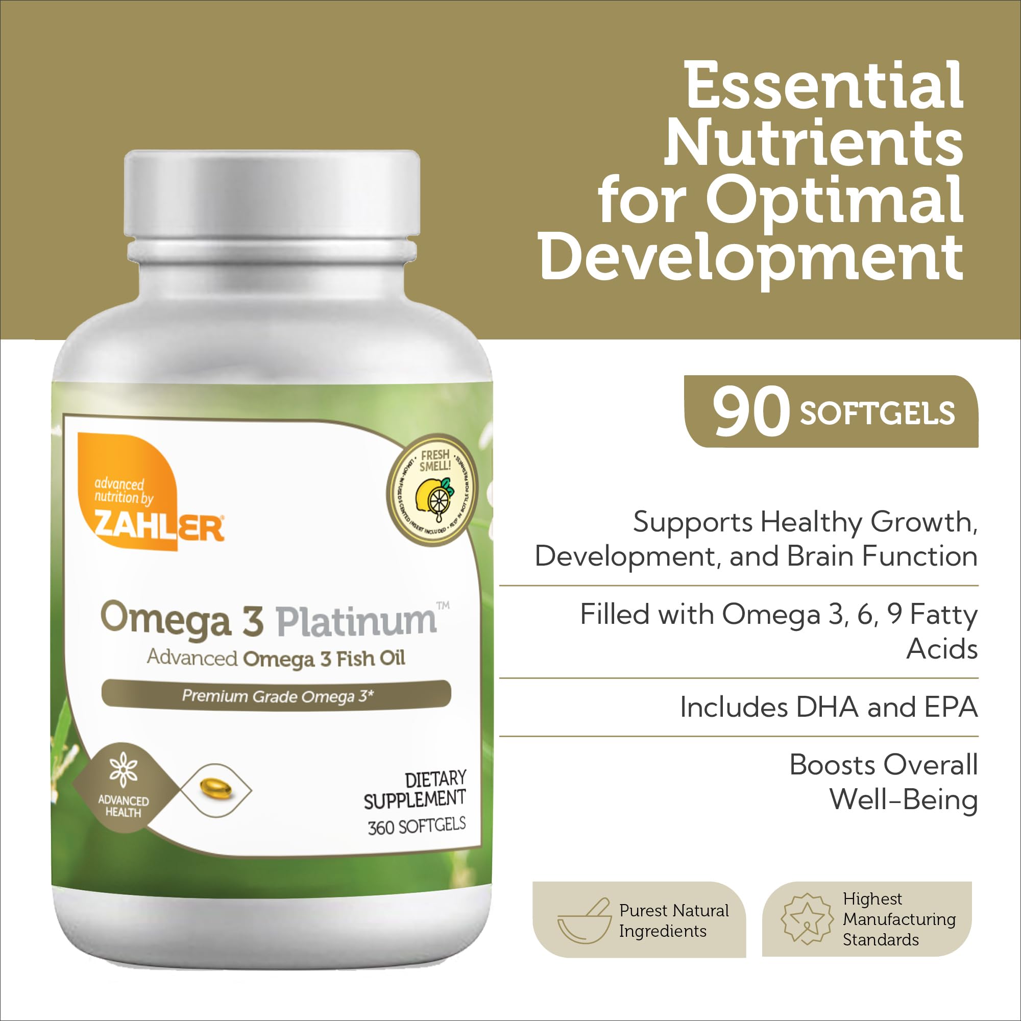 Zahler Omega 3 gélules douces – facilité d’ingestion et absorption potentielle