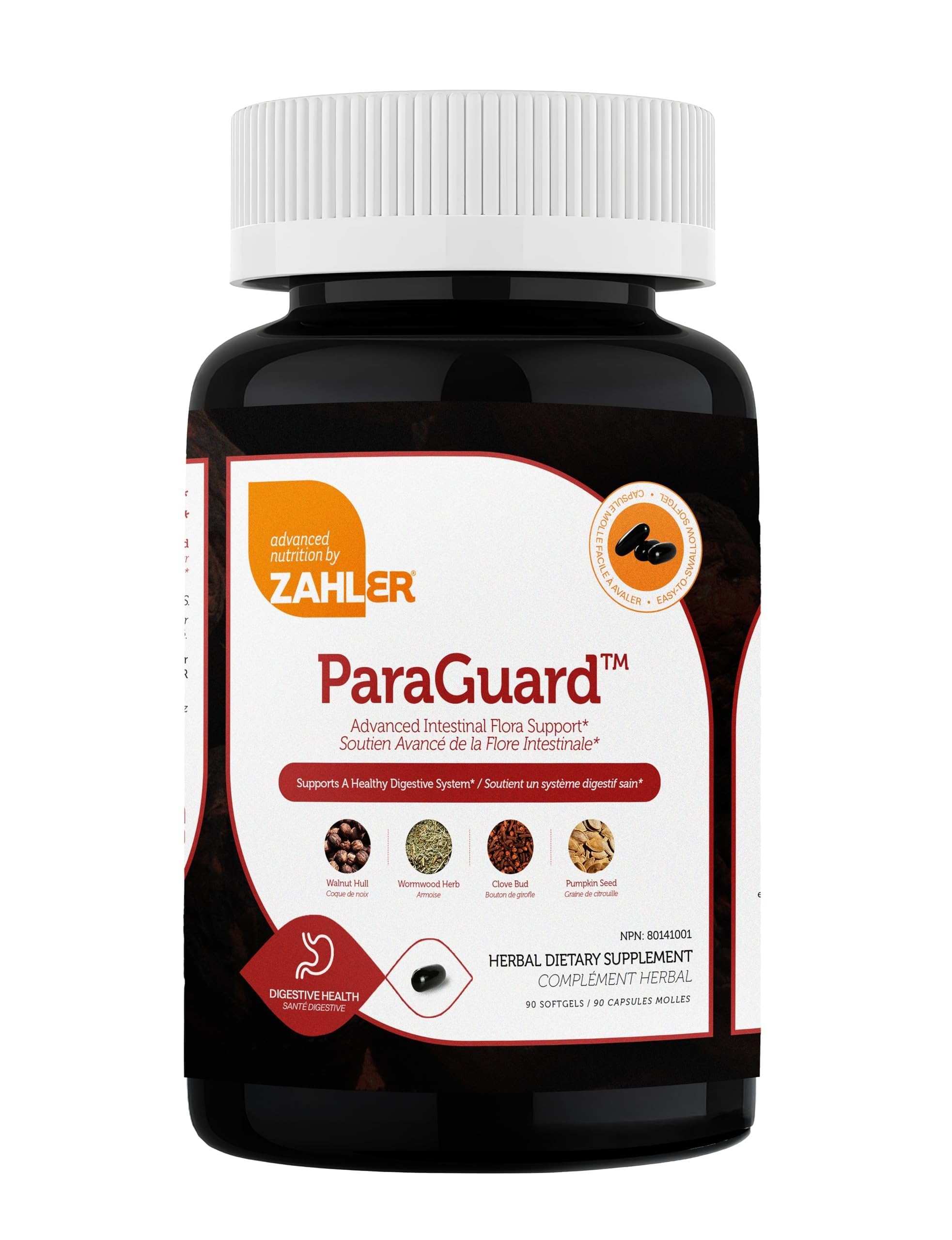 Zahler Paraguard, étiquette certifiée kasher, choix sûr pour votre bien-être intestinal.