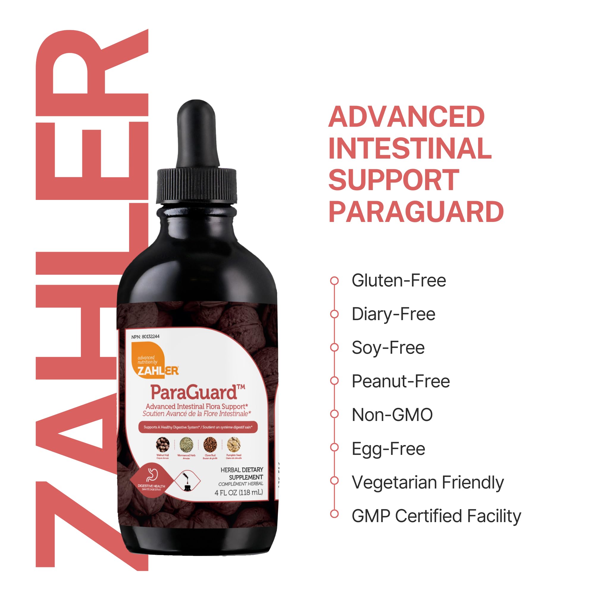 Zahler Paraguard flore intestinale: composition d'herbes pour le soutien intestinal.