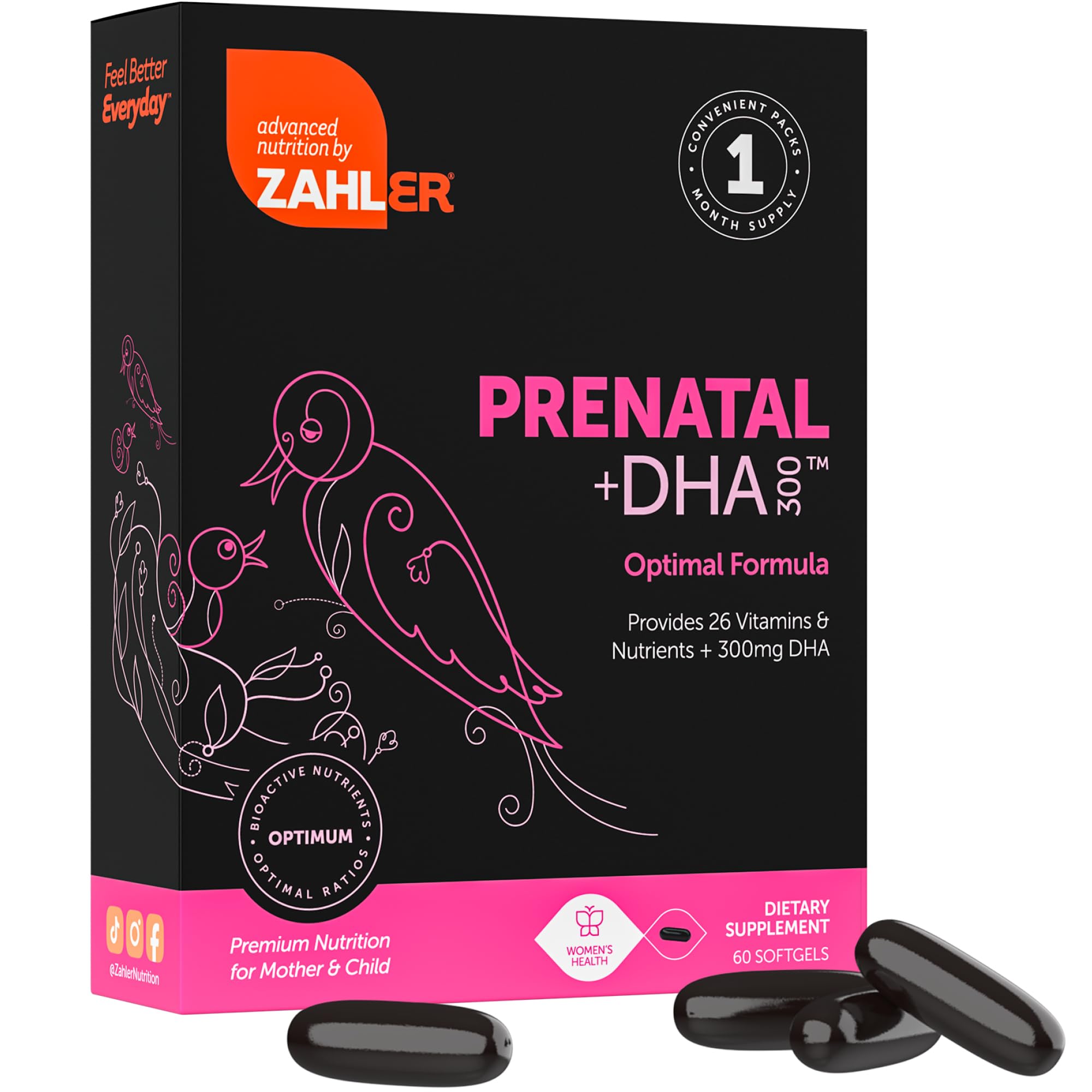 Zahler Prenatal: gélules molles faciles à avaler sans goût