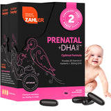Zahler Prenatal DHA gélules molles en bouteille, faciles à avaler