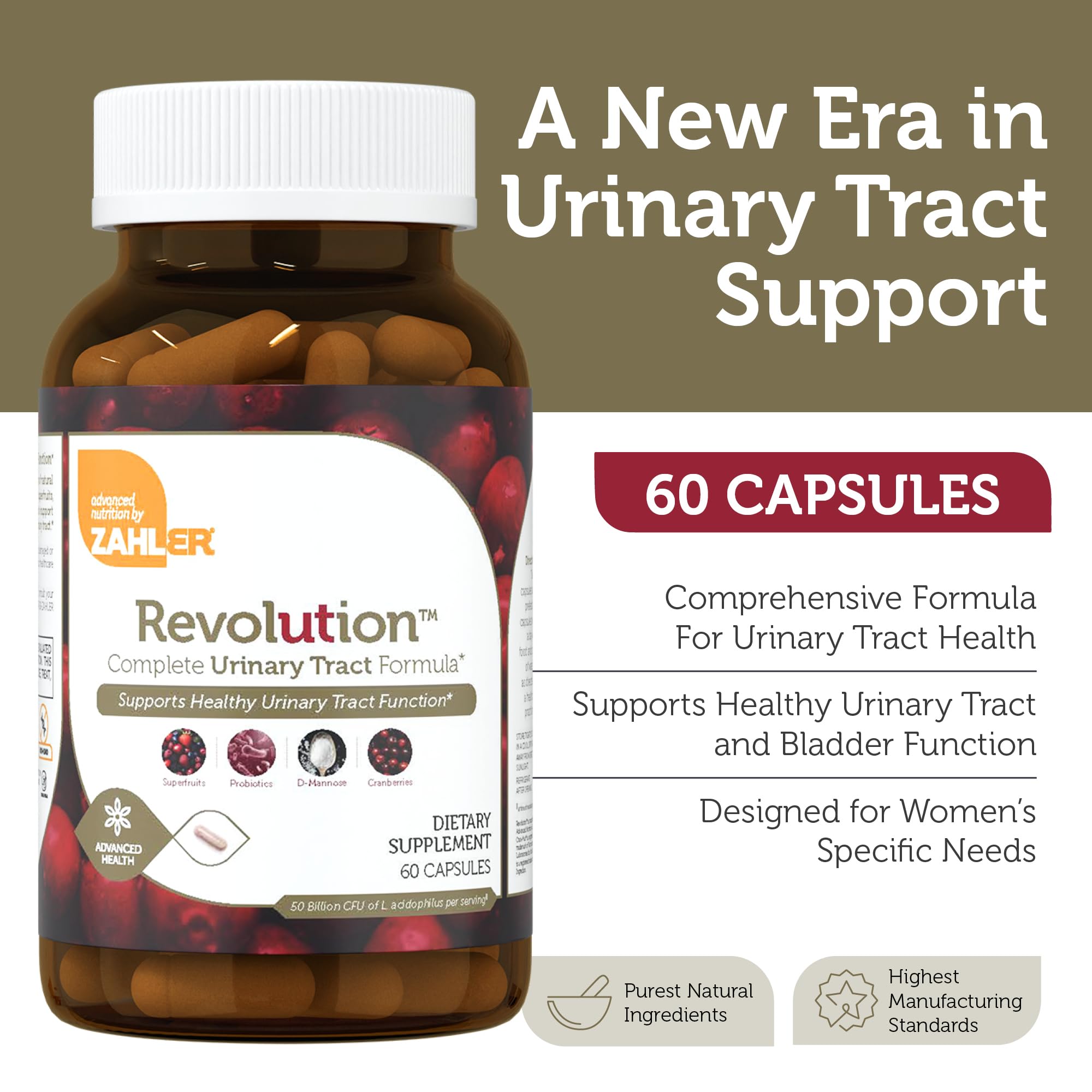 Zahler Revolution — capsules pour usage quotidien et équilibre urinaire.