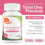 Zahler Total One Prenatal – bouteille pratique, dosage quotidien sûr et simple.