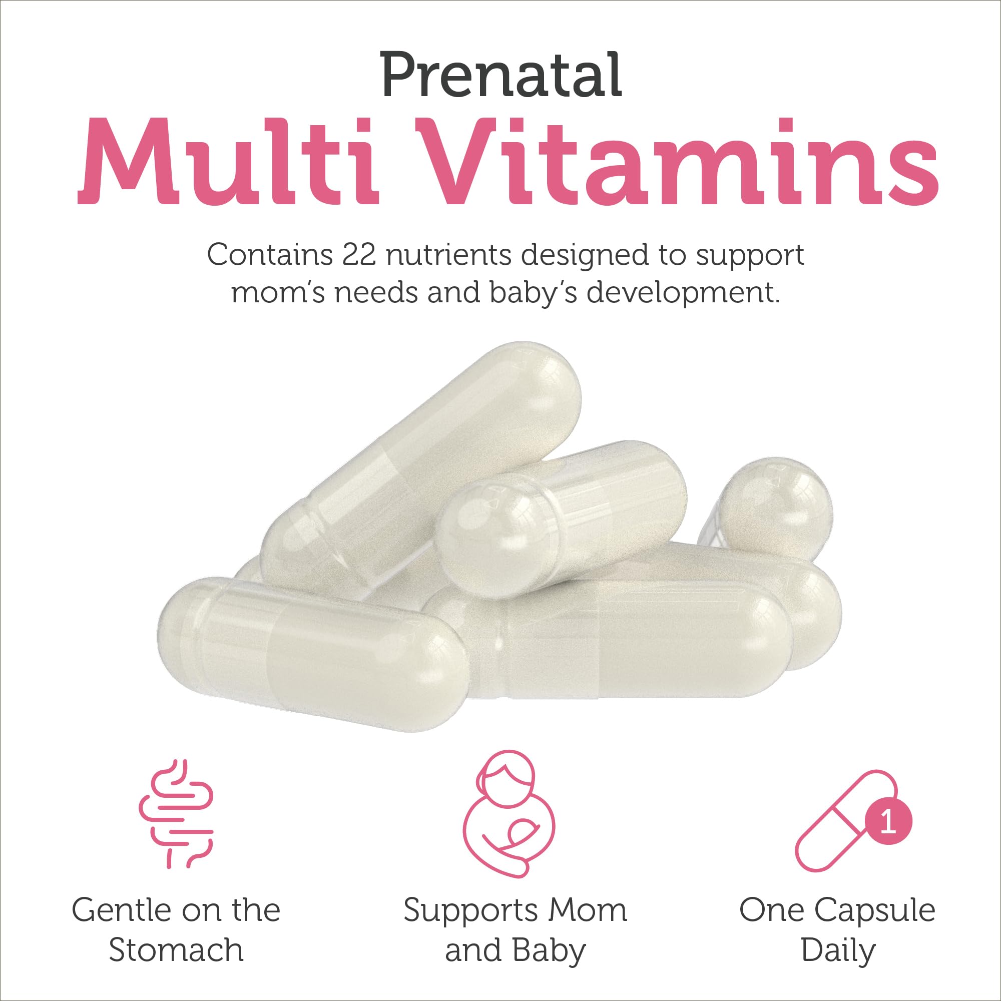 Zahler Total One Prenatal – digestion douce, capsules confortables à avaler.