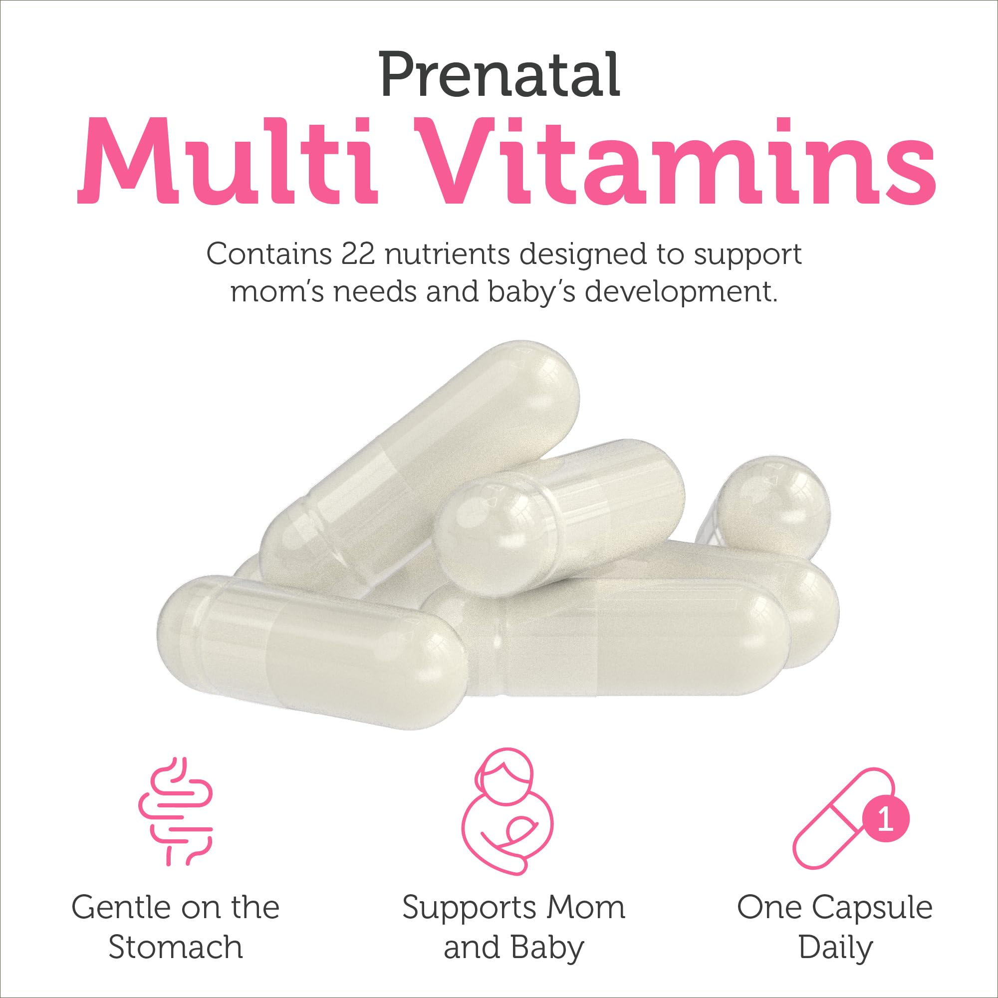 Zahler Total One Prenatal, emballage sûr et sans allergènes courants.